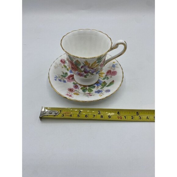 Paragon Demitasse Tea Cup Saucer To Her Majesty Queen England Queens Garden 4 oz - Picture 15 of 15
